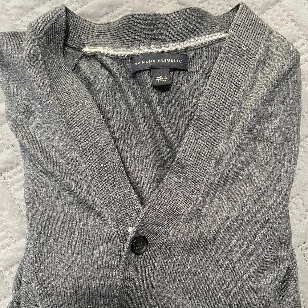 Gray banana republic cardigan